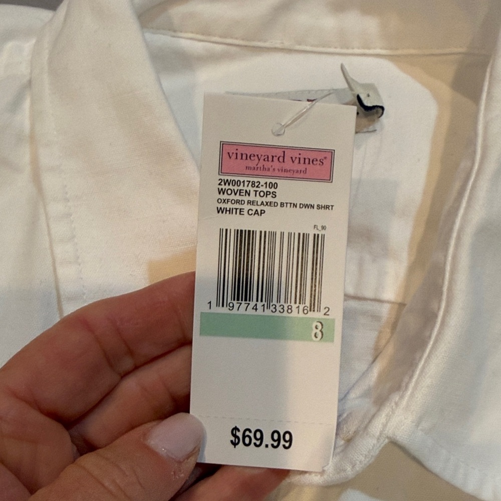 Vineyard Vines White Button-Down Shirt - Picture 2 of 5